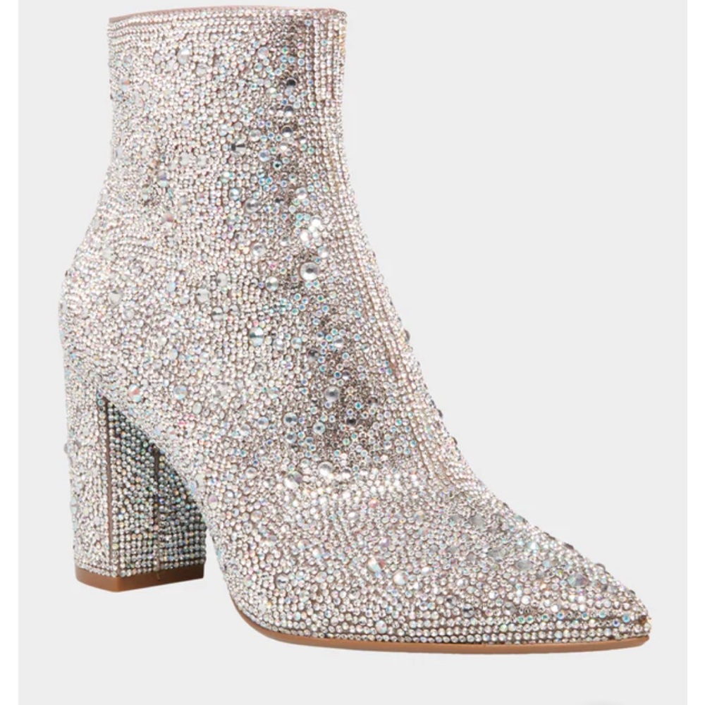 Betsey Johnson Cady Rhinestone Boots NEW